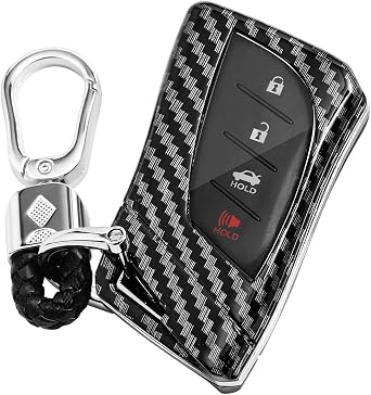 Auto Key Case Fob Protector Cover Compatible for Lexus ES RX LS UX LX GX 2017-2025 Car Keychain Keyring