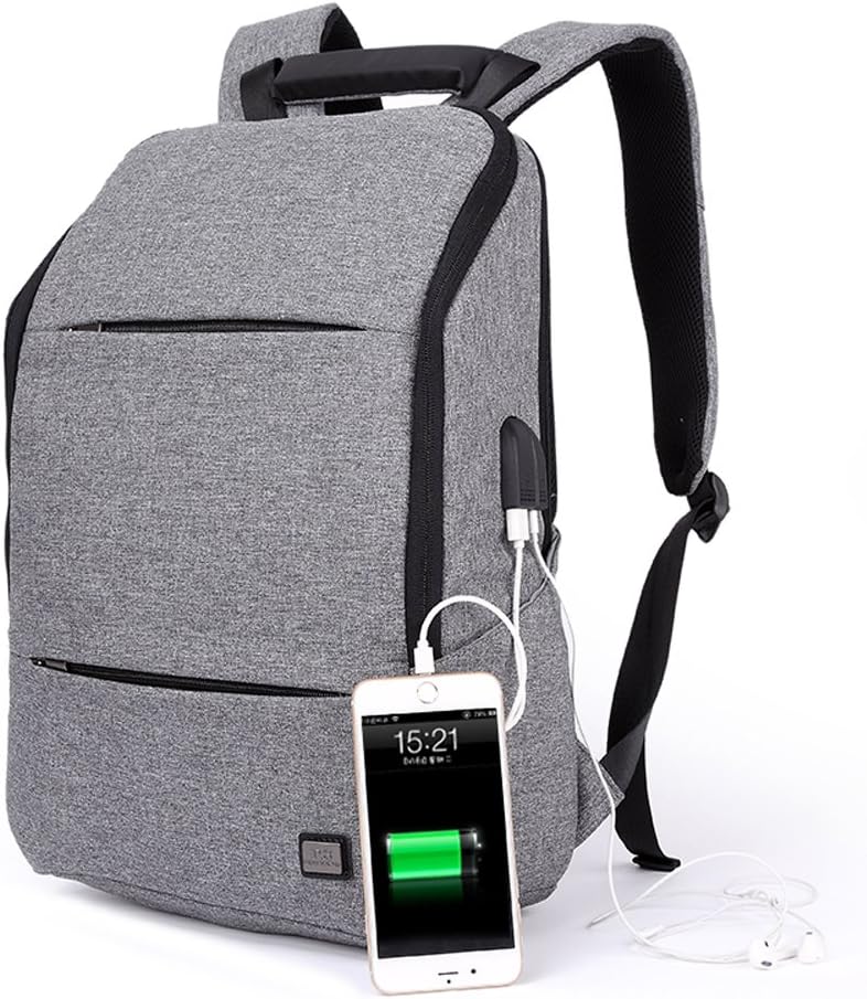 Best Ergonomic Business Backpack for Men, User-Friendly Carry on Big Travel 15.6" Laptop Backpack School Bag with USB Charging Port Headphone Port Gift Design