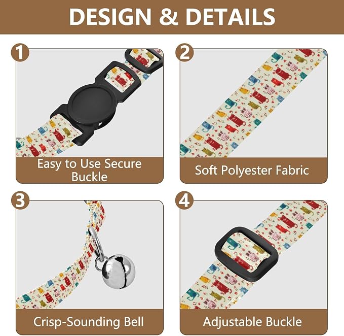 YETTASBIN 2-Pack Collares para Gatos y Perros con Campana, Ajustables y Seguros miniatura 5