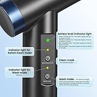 Vista 2 de fishkeeper Limpiador eléctrico para peceras – Herramientas de limpieza de acuarios recargables de 8 W con aspiradora de grava, cambiador de agua