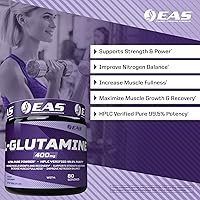 Vista 3 de EAS L-glutamina en polvo 99.5% de pureza AjiPure Glutamina Maximiza el crecimiento muscular y la recuperación Mejora el equilibrio