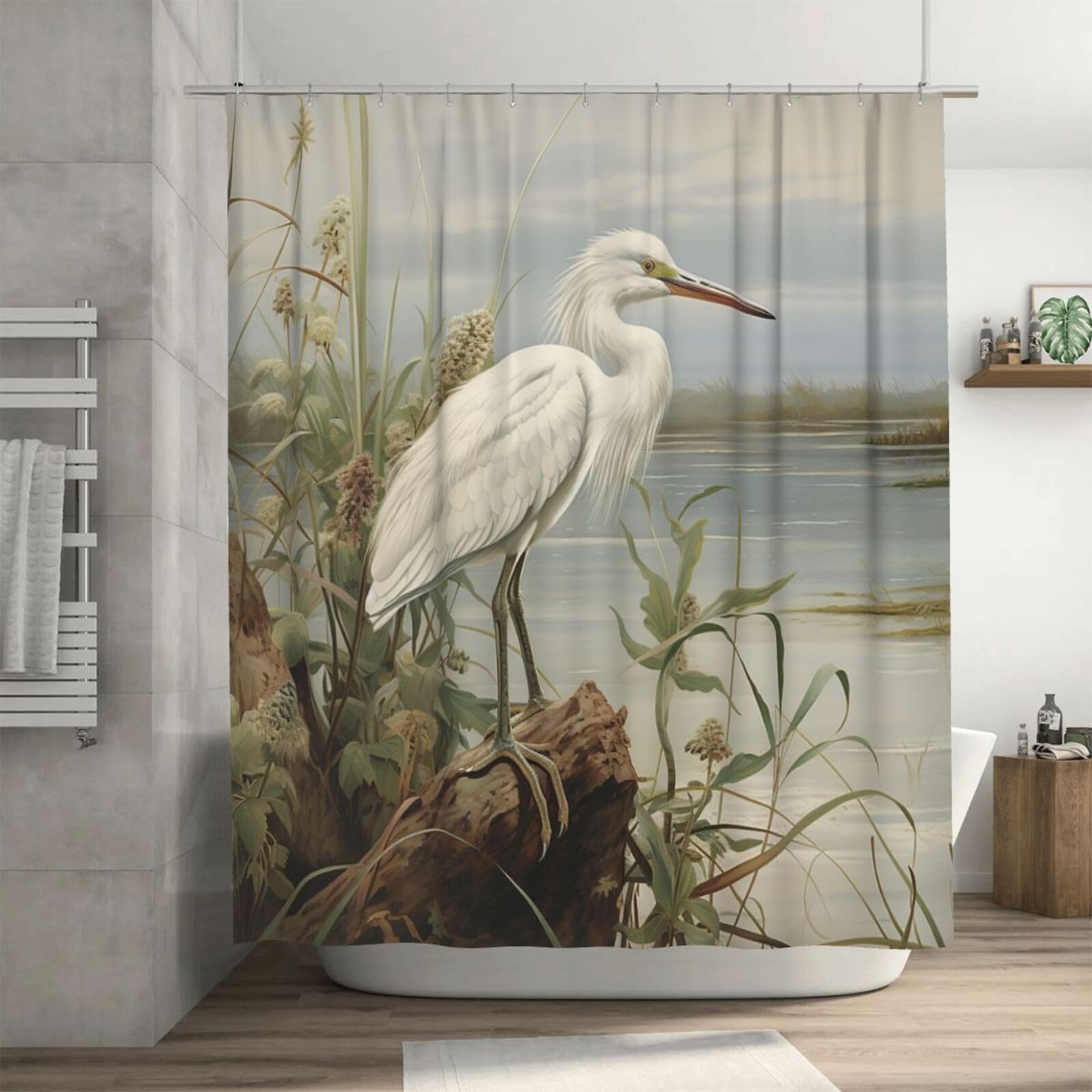 Rideau de douche imperméable avec 12 crochets 183x183cm imprimé