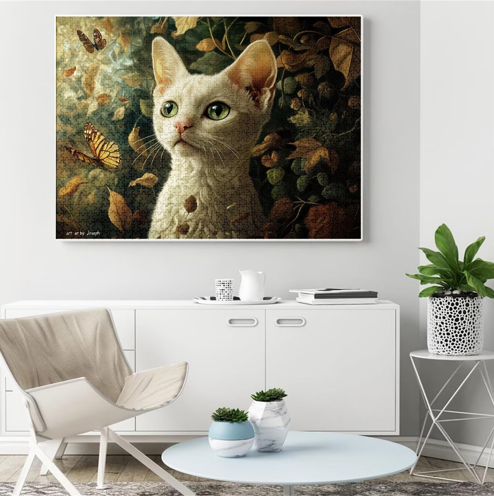 Puzzle z kotem, 3000 sztuk, puzzle dla dorosłych, 3000 elementów, drewniane puzzle ze zwierzętami, dla dorosłych, wymagające zabawki, puzzle z pudełkiem, do dekoracji ścian i prezentów, Boże