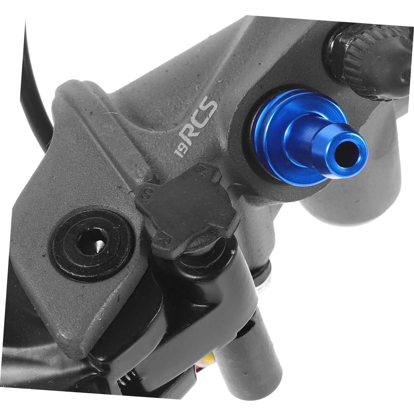 POPETPOP Levier de Frein de Moto en Aluminium, Paire Réglable Alésage de Pivot Usiné de Précision, Compatible Street Bike et Scooter, Équipement Moto Noir