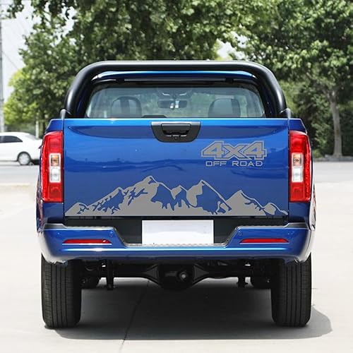 Miniatura 3 de SUNBREATH Adhesivo adhesivo para puerta trasera de camión, 4 x 4, diseño gráfico de montañas de vinilo a rayas, accesorios de decoración para