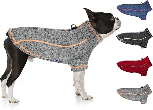 cyeollo Abrigo de forro polar para perro, chaqueta reflectante con cremallera y doble anillo en D, abrigo cálido de invierno para perros pequeños