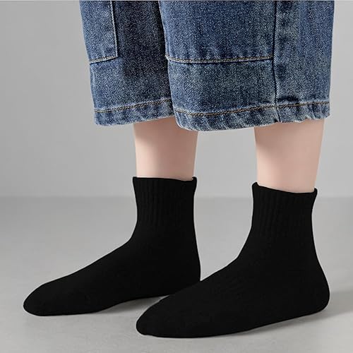 Miniatura 8 de EPEIUS Calcetines acolchados para niños y niñas de corte bajo calcetines de algodón grueso para correr calcetines deportivos para niños y niñas