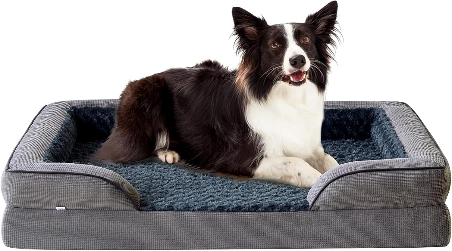 Oveppy Orthopedic Dog Bed for Large Dogs, Memory Foam Dog Beds Washable, 89x64x17cm, Suitable for Labrador, Border Collie, Australian Herding