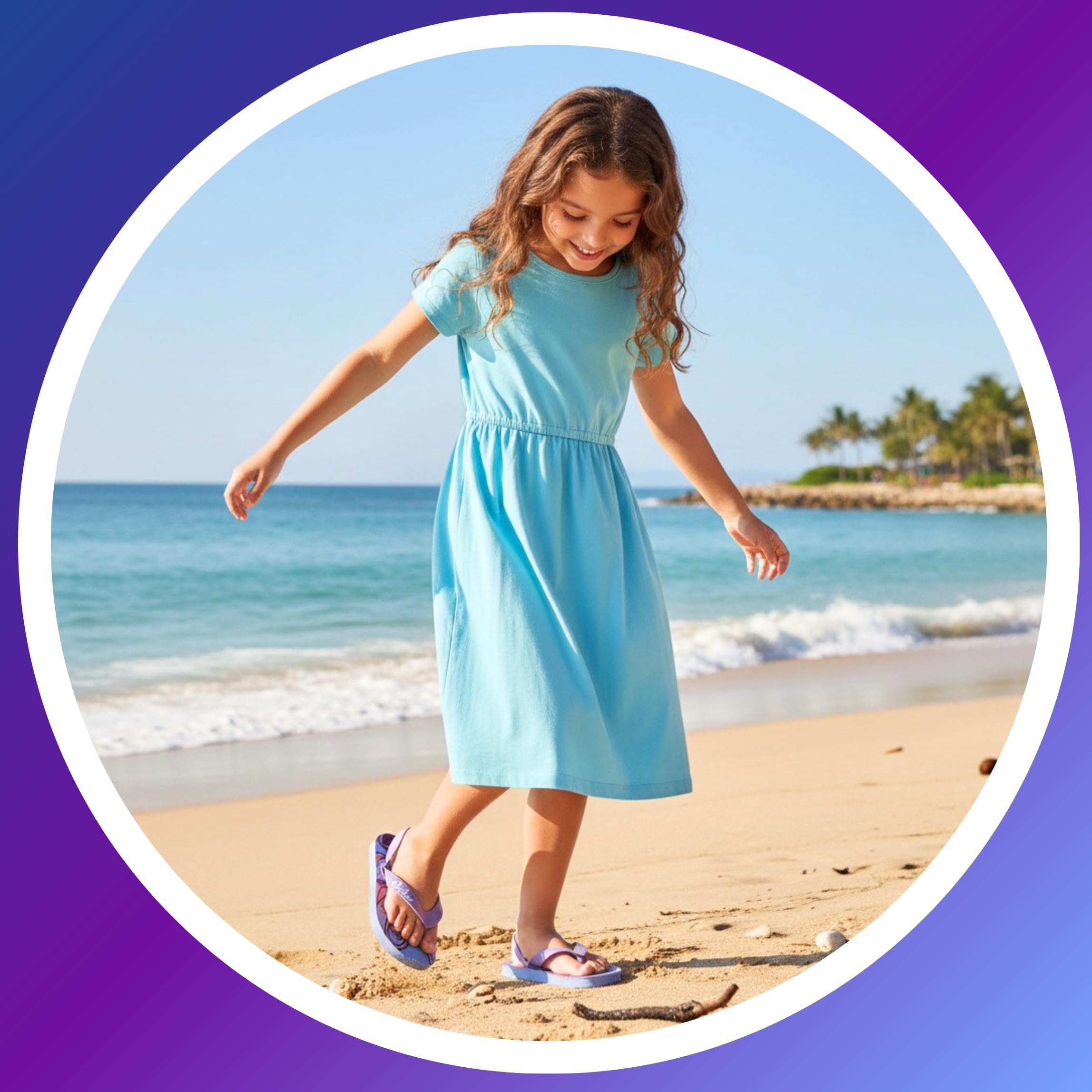 Disney Stitch e Angel Infradito per Bambine, Sandali Estivi con Elastico, Taglie EU 22 a 29