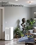 3 In 1 Humidifier Dehumidifier Combo With Air Filtration, Humidifiers Dehumidifier For Home Bedroom With Drain Hose Humidity and Temperature Display,5 Modes,7 Color LED Lights,Timer Set