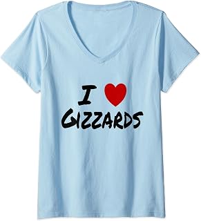 Womens I Heart (Love) Gizzards Chicken Grilled Fried Giblets V-Neck T-Shirt