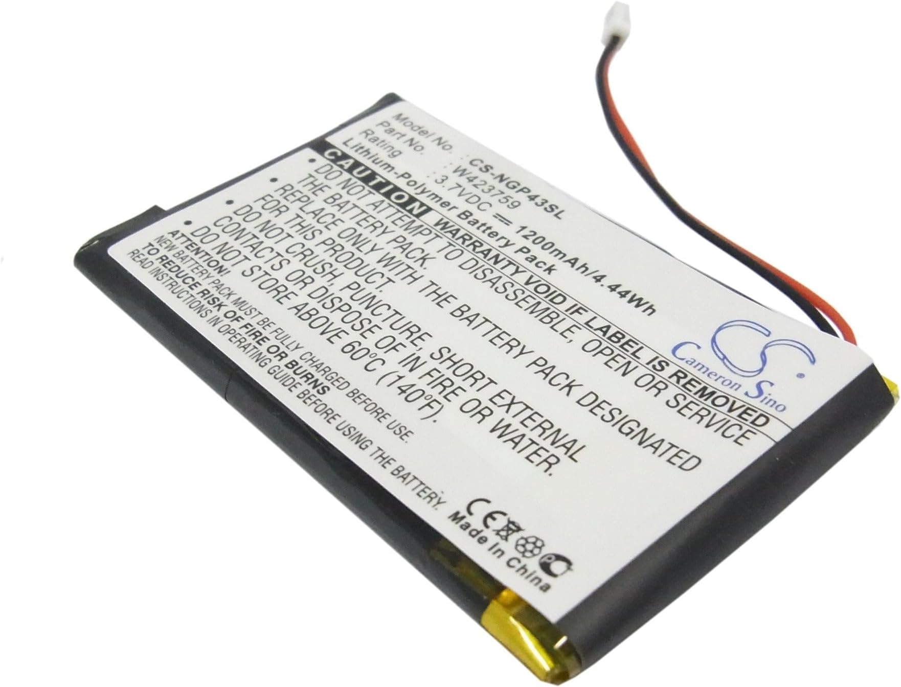 VI VINTRONS Battery for NAVGEAR StreetMate GP-43,