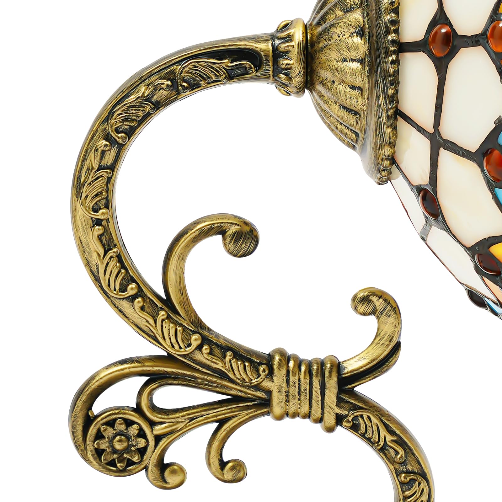 Aplique de pared estilo E27 victoriano Tiffany lámpara de pared para iluminación interior, pantalla retro lámpara domo lámpara de pared artesanal iluminación de salón, iluminación de