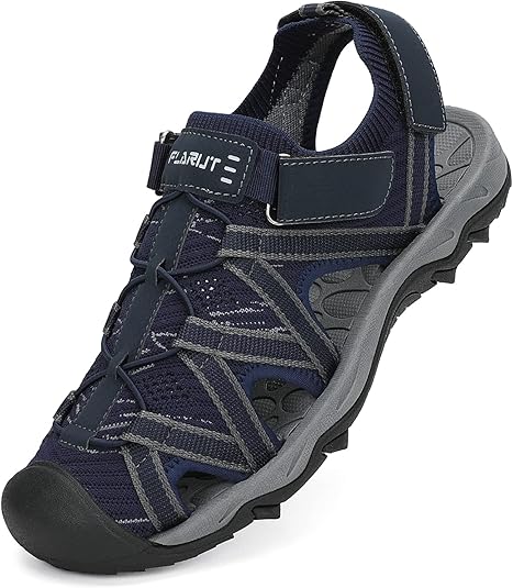 FLARUT Men's Sport Sandals Outdoor Hiking Sandals Closed Toe Mesh Athletic Lightweight Trail Walking Casual Sandals Water Shoes