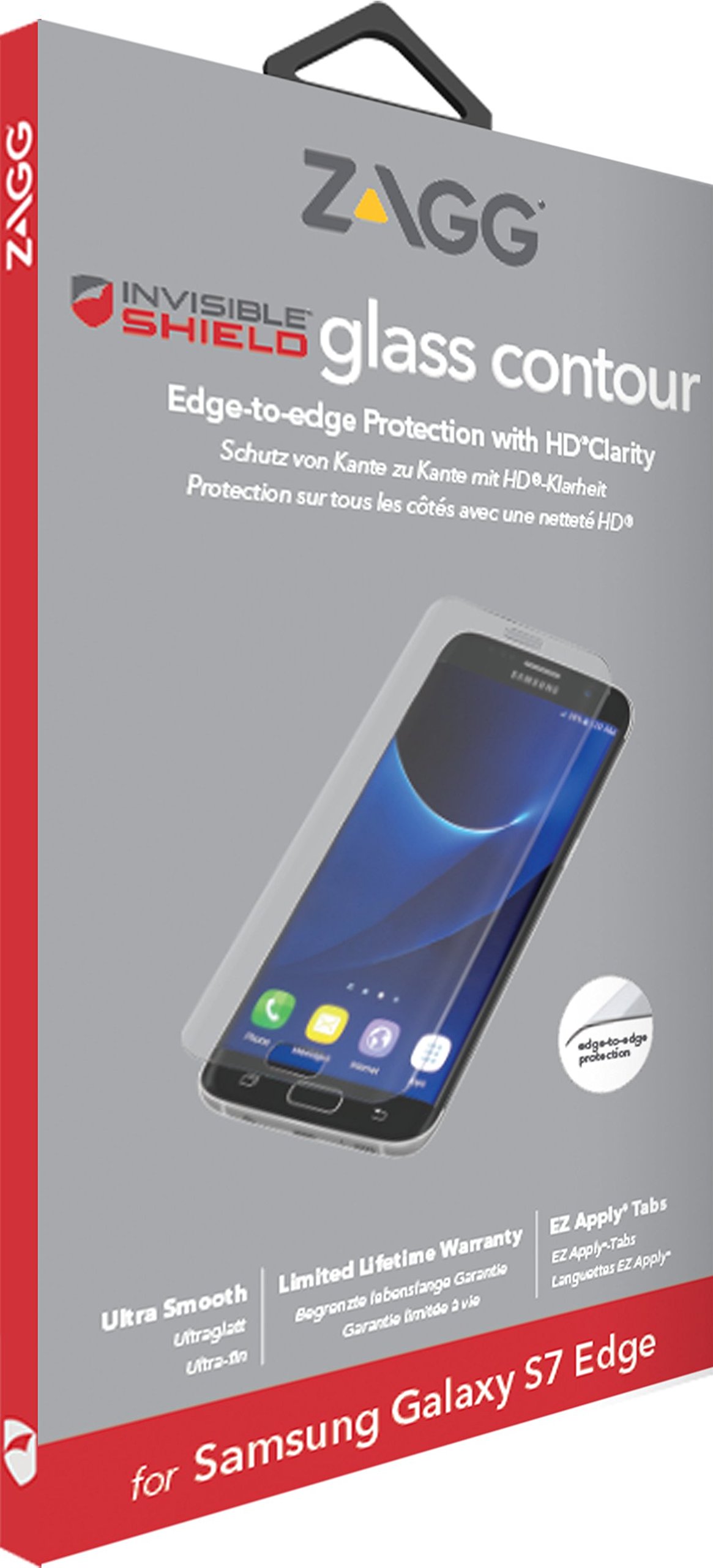 InvisibleSHIELD G7ECGS-CLE Contour Glass for Samsung Galaxy S7 Edge Clear