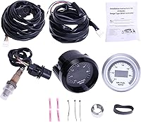 Vista 1 de Calibre de Relación Aire/Combustible UEGO de Banda Ancha 52mm (2-1/16”) con Sensor LSU 4.9, Calibre de Controlador AFR Digital, Kit de Sensor