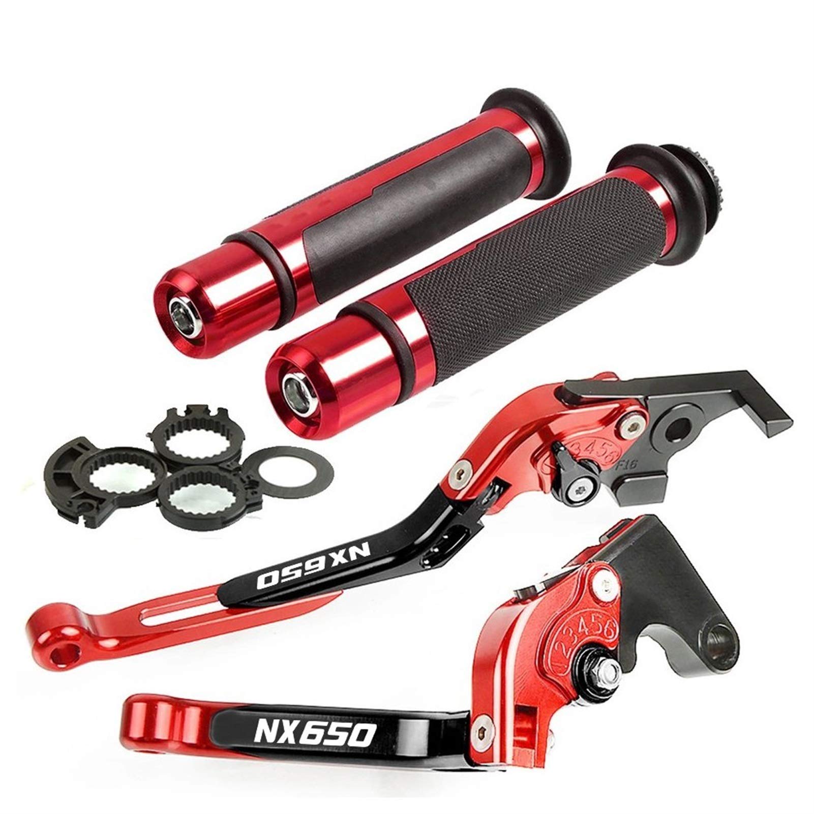 Leva Della Frizione Del Freno Moto Regolabile Pieghevole Del Freno Leve Di Frizione Del Manubrio Impugnature Per Hon & da NX650 NX 650 J-X DOMINATOR 1988-1999 (Colore : B)