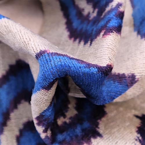 Miniatura 8 de Cojín decorativo hecho a mano con relleno de plumón, diseño de mal de ojo azul, funda de cojín lumbar de seda de terciopelo suave para sala de