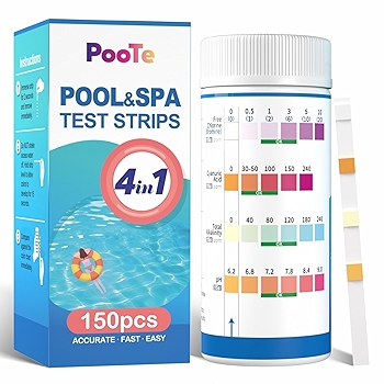 PooTe 热水浴池测试条 4合1泳池测试条
