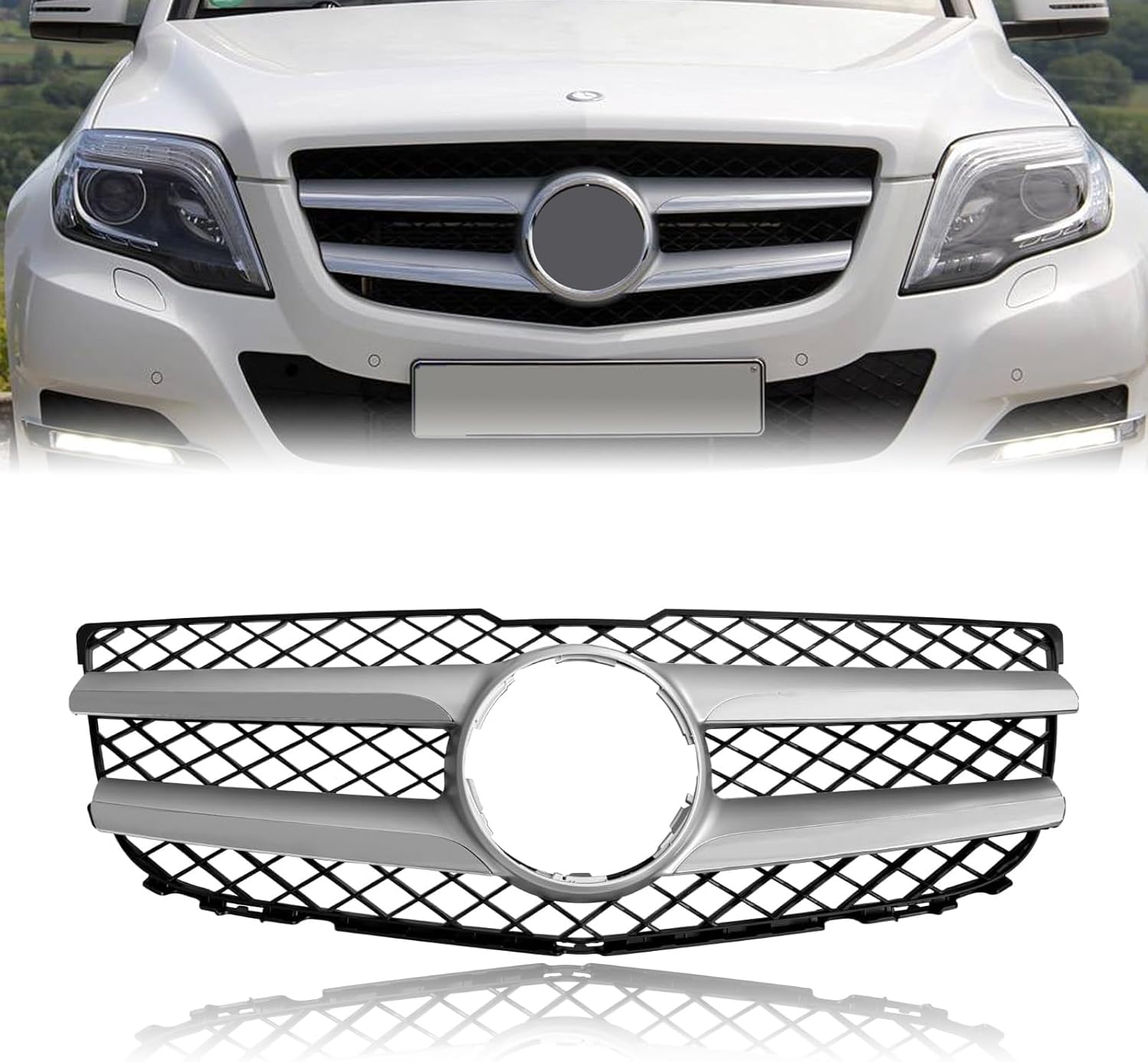 Chrome Front Bumper Grille For Mercedes Benz X204 GLK250 GLK350 Front Hood Grill 2013 2014 2015 2048802983