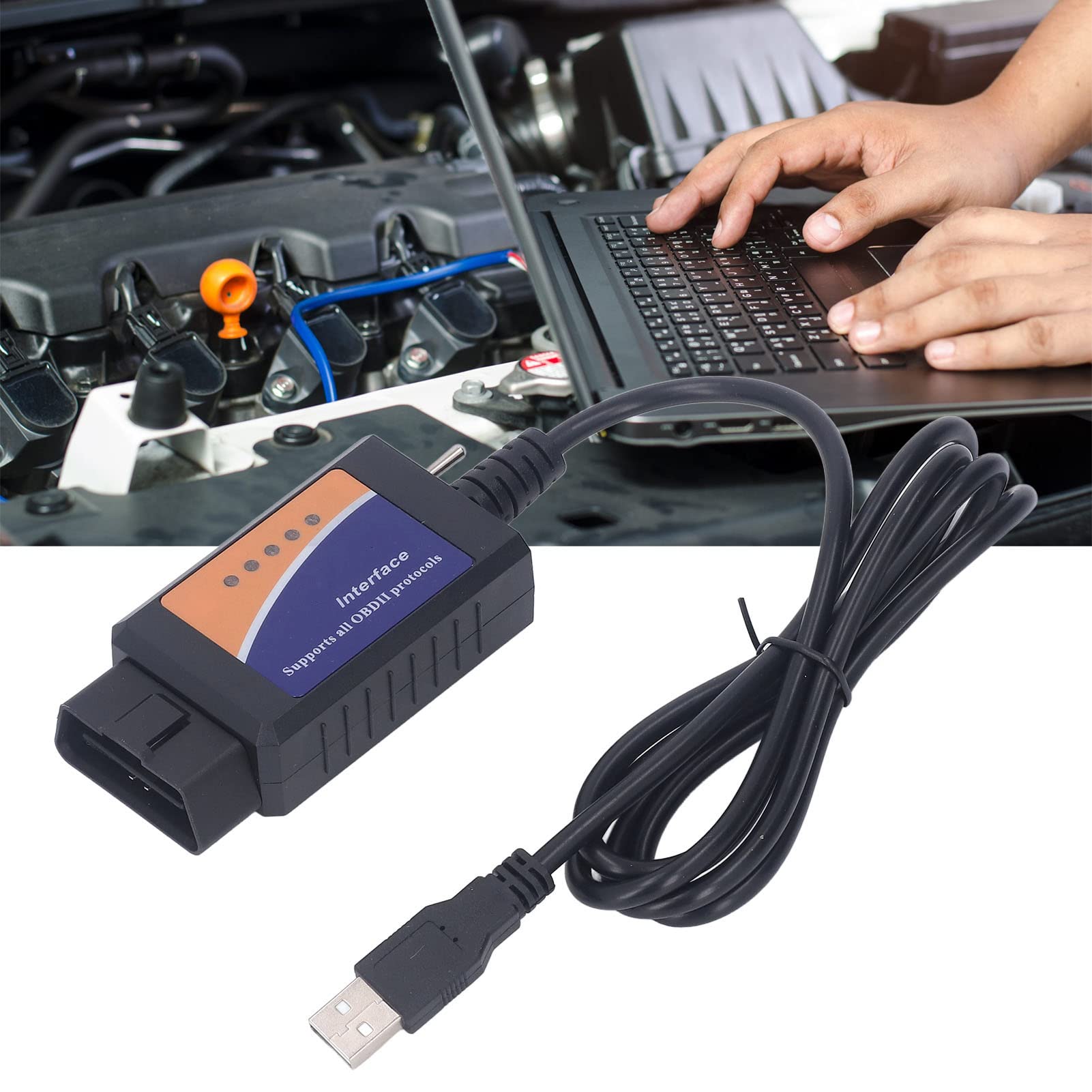 Narzędzie diagnostyczne do samochodu, skaner diagnostyczny OBD2, narzędzie do skanowania diagnostycznego, czytnik kodów samochodowych do ELM327 PIC18F25K80 z CD wspierającym wszystkie protokoły OBD2