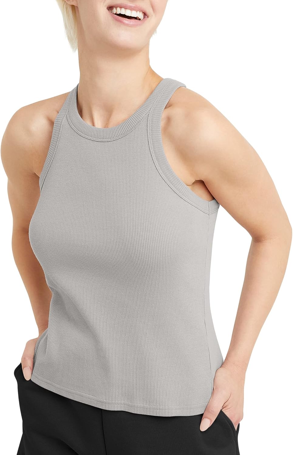 Hanes Womens Originals Racerback Tank Top, Cotton Ribbed Tank, Women's Sleeveless Shirt, Available in Plus