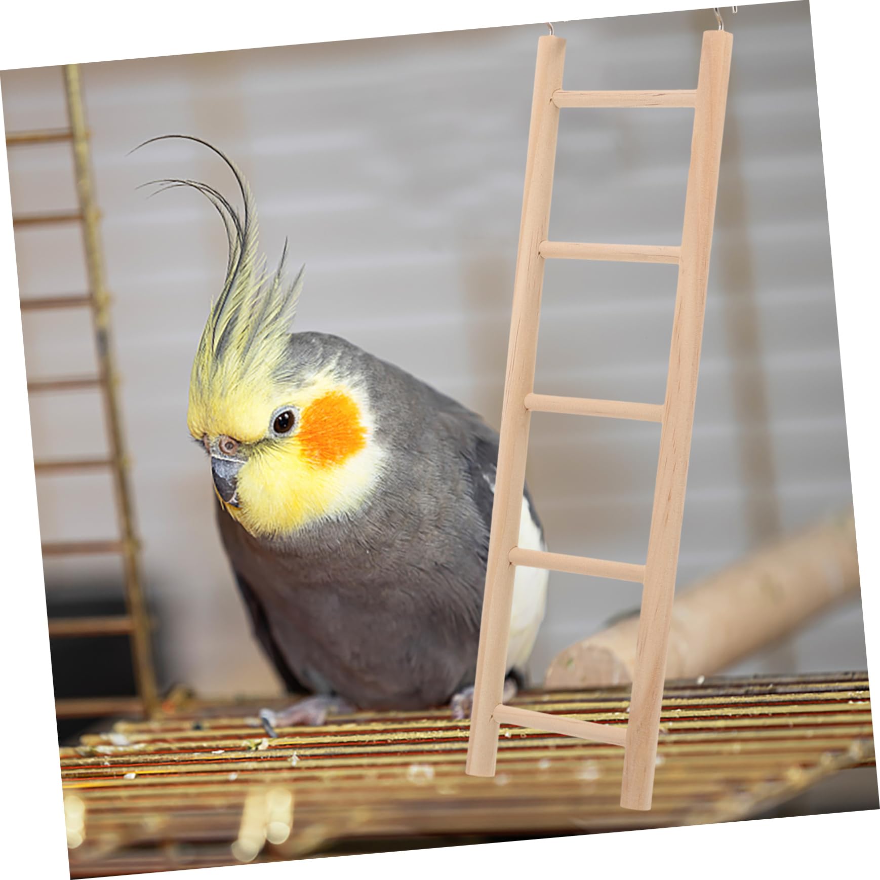 SUPVOX Wooden Bird Ladder Toy for Parrots Small Animal Climbing Toy Hanging Step Ladder for Bird Cage Hamster Bridge for Pet Exercise - Image 4