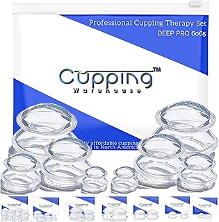 Cupping Warehouse Supreme 8 DEEP PRO 6065 Sturdy Harder Rigid Cups for Advanced Treatments - Professional Cupping Therapy Sets Chinese Silicone Massage Suction Cups Joint, Pain, Muscles, Fascia
