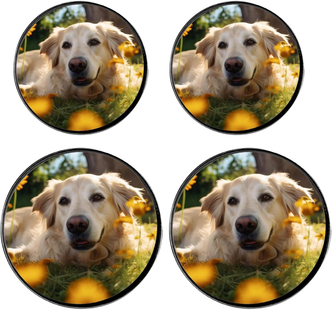 Almond Beautiful Set of 4 Stove Burner Covers - Premium Round Electric Stove Range Protectors,8 IN & 10 IN