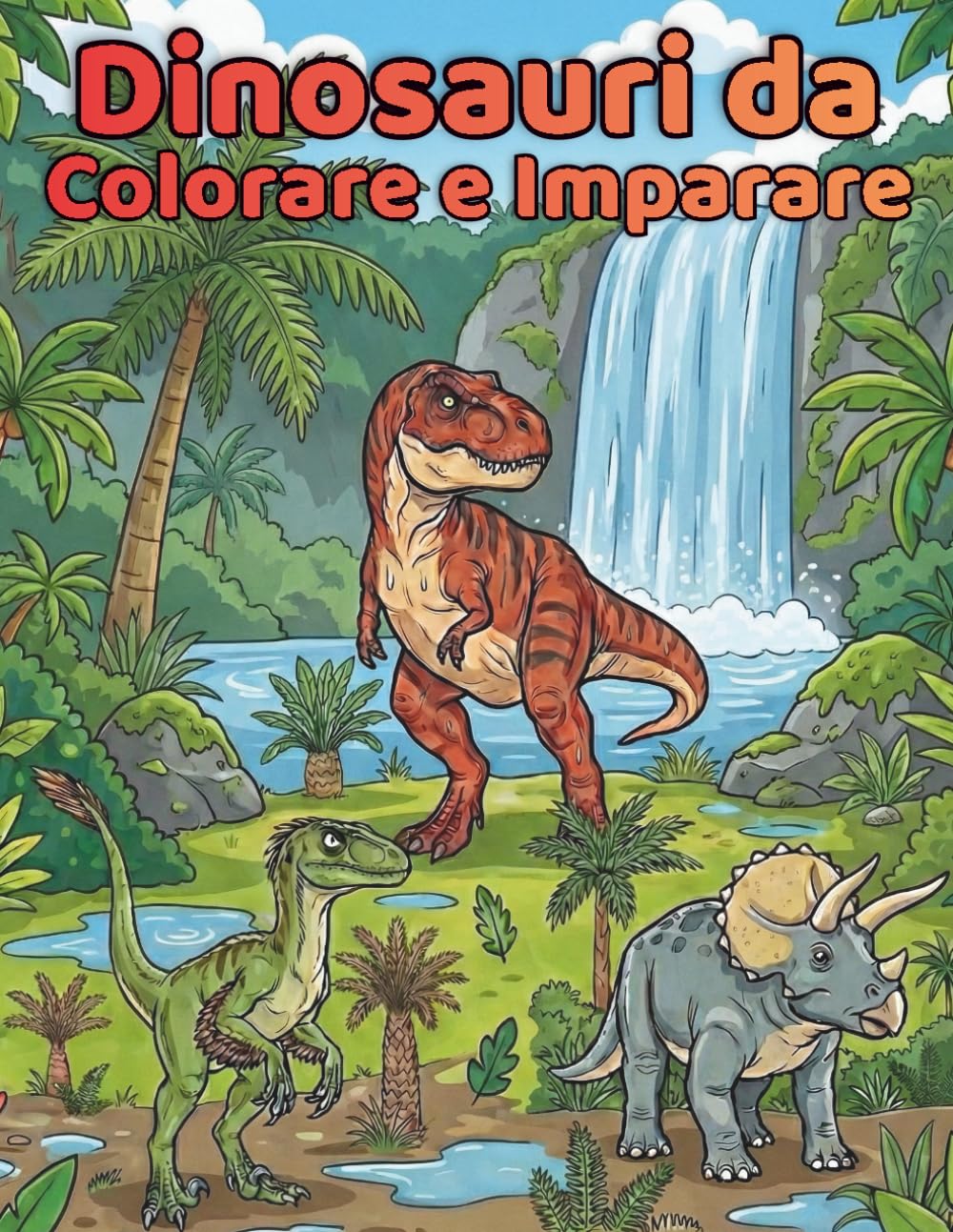Dinosauri da Colorare e Imparare: 50 illustrazioni realistiche e fatti scientifici per bambini dai 4 ai 12 anni: Un'avventura preistorica educativa per piccoli paleontologi.