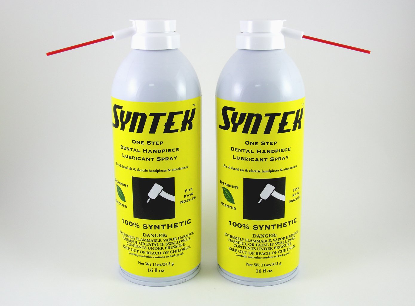 Syntek 100% Synthetic Dental Handpiece Lubricant Aerosols (2 Pack) Made in The USA