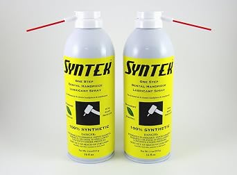 Syntek 100% Synthetic Dental Handpiece Lubricant Aerosols 2 Pack Made in The USA