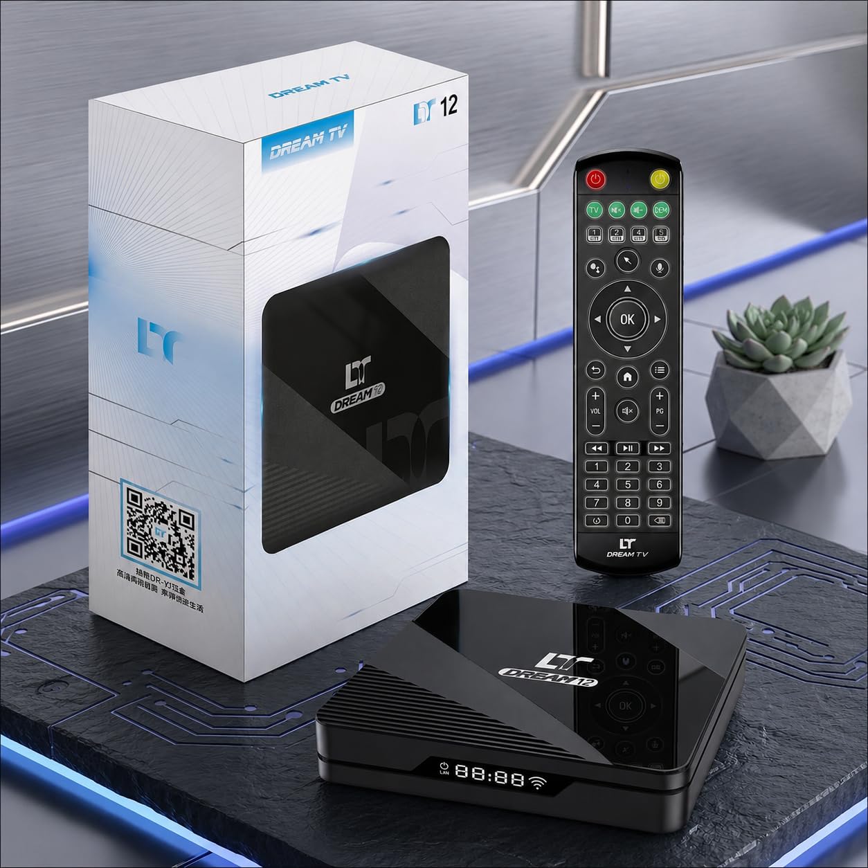 DREAM TV ポータブルメディアプレーヤー Amazon | DreamTV 12｜AI映像補正搭載｜マルチデバイス対応｜8K出力