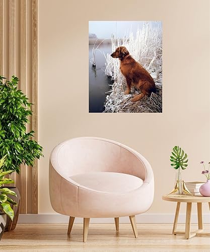 Miniatura 5 de Póster artístico para decoración de pared, diseño de perro de Golden Retriever (16 x 20 pulgadas)