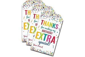 Kid's Birthday Thank You Gift Tags