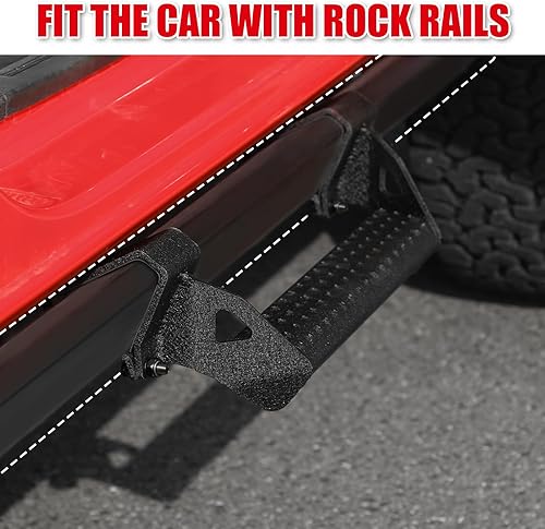 Miniatura 6 de MABETT 2 estribos laterales para Ford Bronco 2021 2022 2023 2024, barra de escalones laterales color negro Nerf Bar compatible con accesorios Bronco