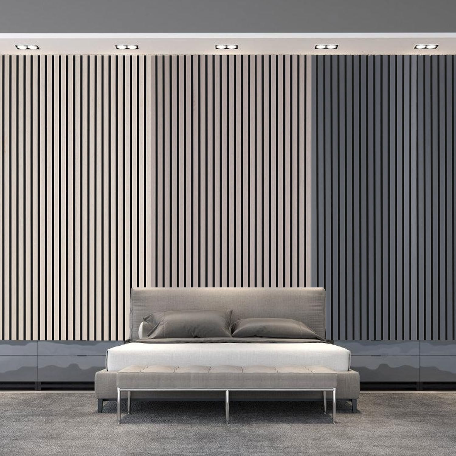 Paneles acústicos de roble, 1 unidad de 120 x 60 cm, 0,72 m², paneles de pared efecto madera, paneles de láminas absorbentes de sonido para salón, pasillo, oficina y decoración de paredes interiores