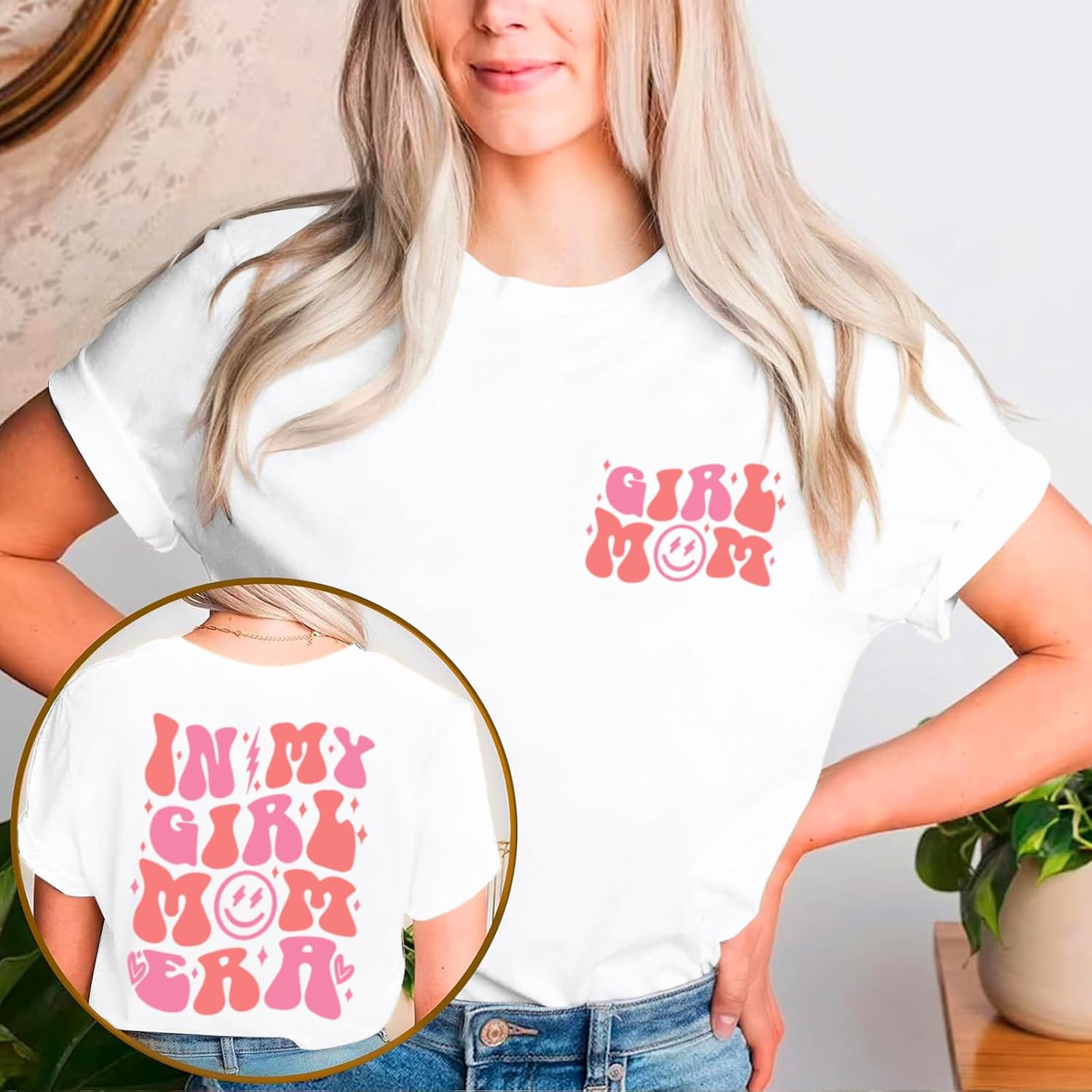 in My Girl Mom Era Shirt Mama Graphic Tees for Women Mother's Day Tshirt Gift Casual Funny Letter Print Tops - Image 5