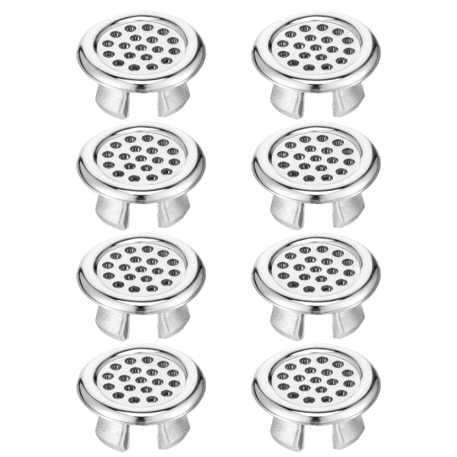 8 piezas: cubierta de rebosadero de lavabo, revestimiento de sifón, anillo de rebosadero, tapón de rebosadero, anillo decorativo, cubierta de desagüe galvanizada redonda para baño, cocina y