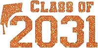 Vista 26 de Class of 2031 Iron On Decal, Graduation Shirt Transfer, Graduate Tshirt Patch, DIY Crafts, Graduation Cap, Pick Size and Color, Iron-On Almost Old