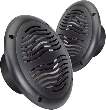 6.5 Water Resistant Speakers 2-Way for Marine, RVs, Hot Tubs Pair