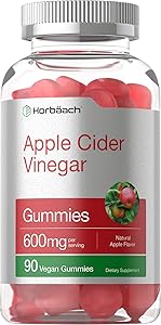 Vegan Apple Cider Vinegar Gummies | 90 Count | ACV Supplement | Natural Apple Flavor | Non-GMO, Gluten Free Gummies for Adults | by Horbaach