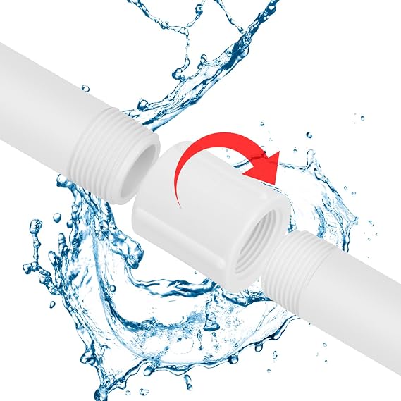10Pack 1 Double Female Thread PVC Pipe Coupling Adapter Pipe Fitting Connector (F x F) SCH40 1Inch PVC Female Threaded Pipe Coupling for Sprinkler,Irrigation,Swimming Pools