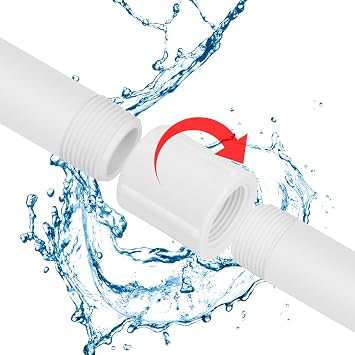 10Pack 1 Double Female Thread PVC Pipe Coupling Adapter Pipe Fitting Connector (F x F) SCH40 1Inch PVC Female Threaded Pipe Coupling for Sprinkler,Irrigation,Swimming Pools