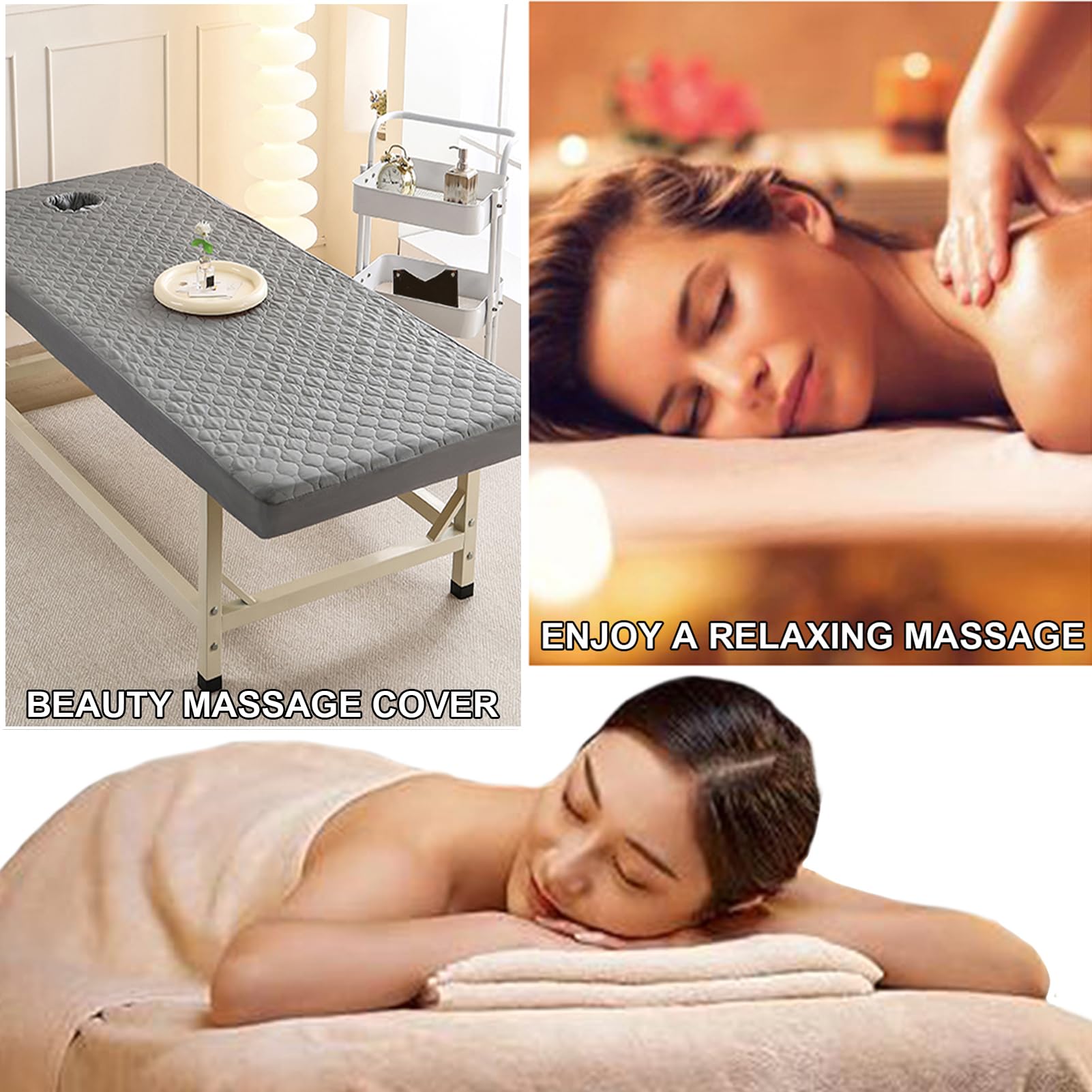Amazon.co.jp: グレー,70x185cm/2.2x6ft,マッサージベッドカバー