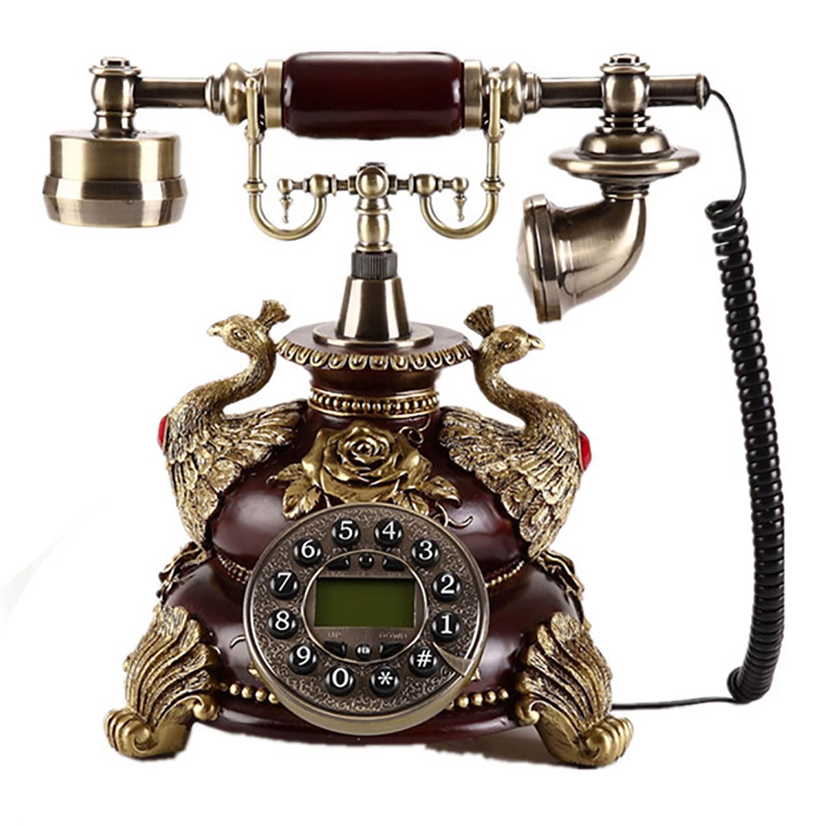 WangXLDD Telefono vintage retrò vecchio telefono telefono antico telefono fisso casa desktop fisso fisso fisso pulsante telefoni per ufficio casa famiglia (B)