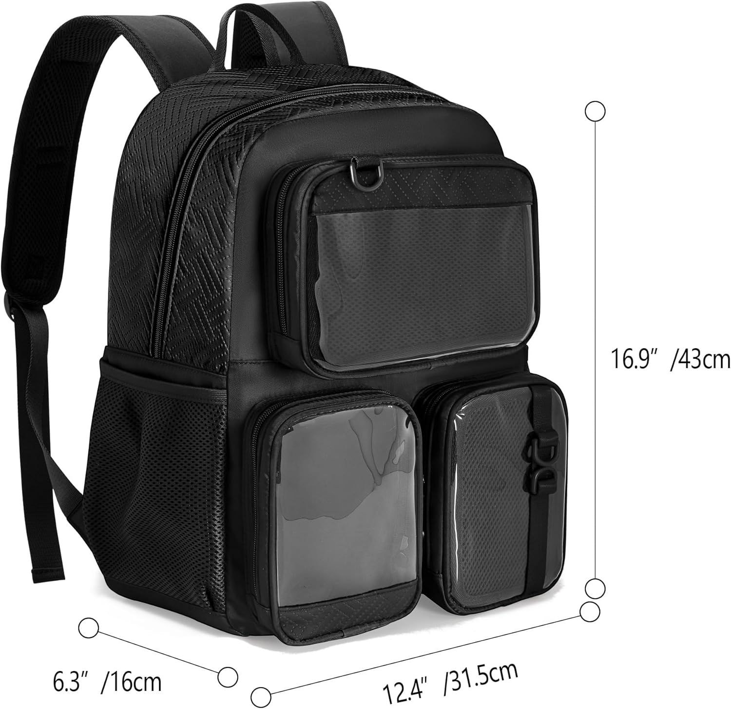 Ita Bag Pin Display Backpack with Insert, Kawaii Aesthetic Backpack with Laptop Sleeve for Cosplay and Concert, Black (Pins NOT Included, Patent Design) - Image 6