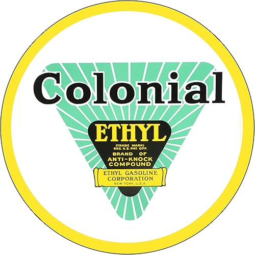 Miniatura 327 de Brotherhood Letrero de gas vintage de reproducción de letreros de metal vintage, letrero redondo de metal para garaje y hogar, 8 pulgadas de Nourse