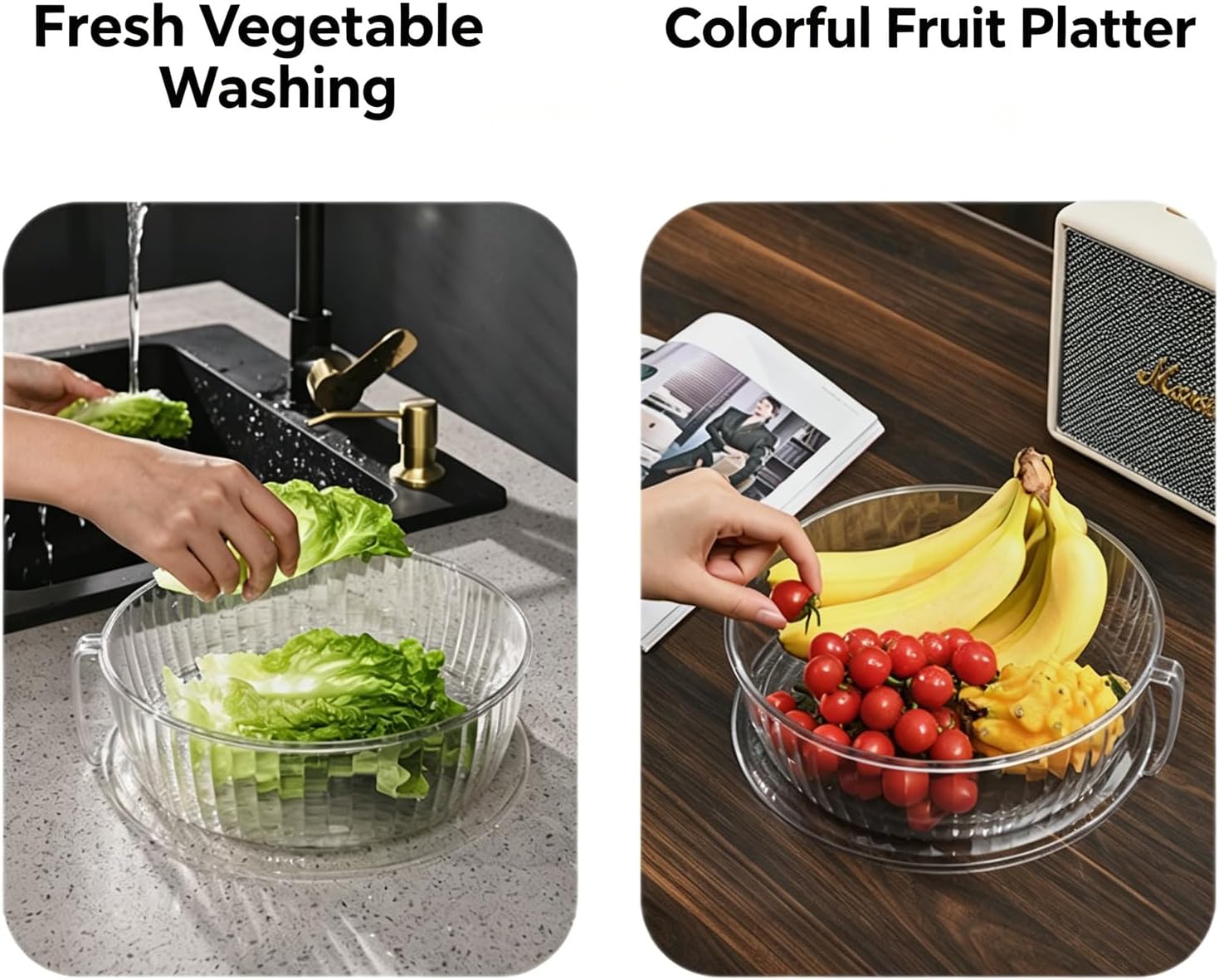 Microwave Splatter Cover, 9.6 Inch Clear with Handle