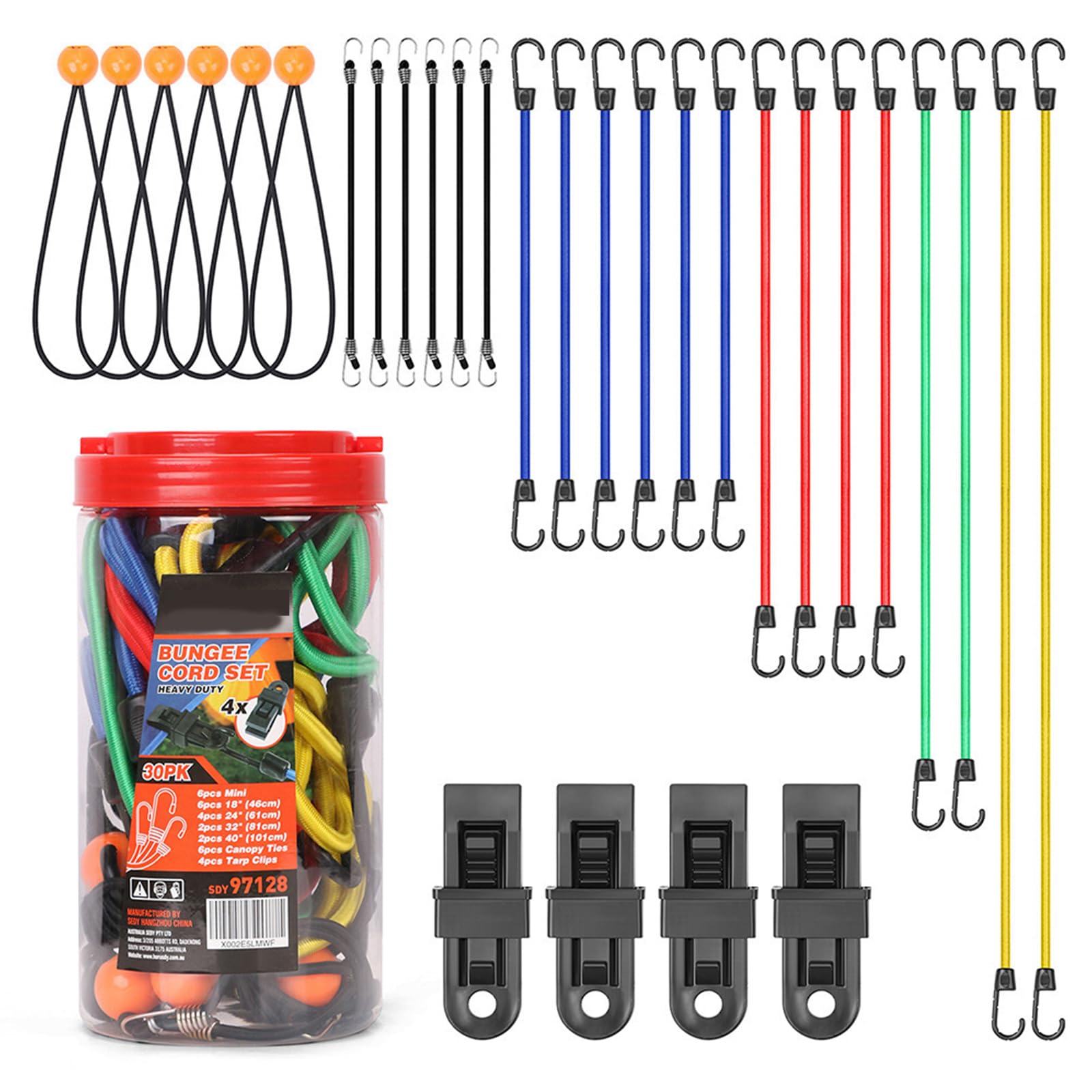 Duty Adjustable Bungee Cords Suitable for Motorcycle Bicycles Outdoor Camping Gear Secure Fastening Rubber Straps Bike Cargo Fasteners